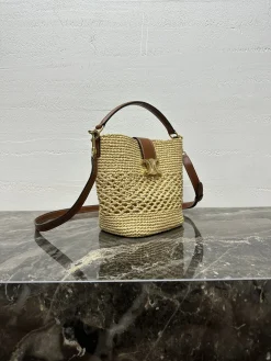 Alternative view of CELINE Bucket Bags Leather (Beige-Brown) 16X19X12CM H20202608090581