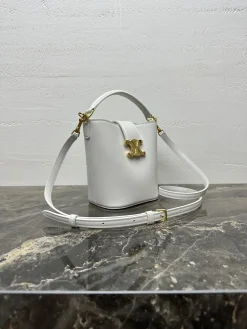 Alternative view of CELINE Bucket Bags Leather (White-Gold) One Size G30202608090029