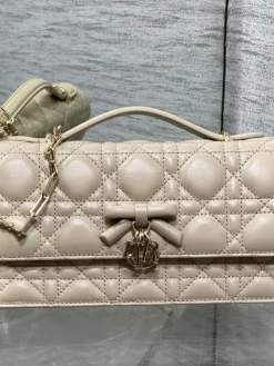 DIOR Clutches Bags Lambskin (Beige-Gold) 21X11X5CM E80202608060199