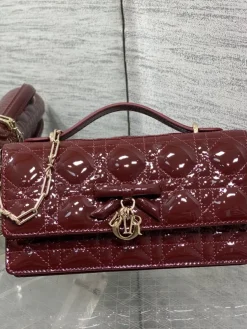 Alternative view of DIOR Clutches Bags Lambskin Leather (Burgundy-Gold) 21X11X5CM G00202608060399
