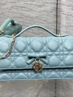 DIOR Clutches Bags (Light Blue-Gold) 21X11X5CM E80202608060201