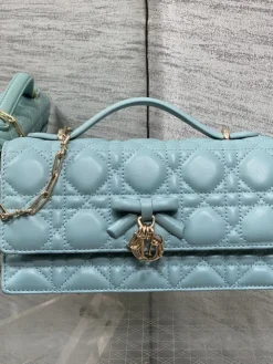 Alternative view of DIOR Clutches Bags (Light Blue-Gold) 21X11X5CM E80202608060201