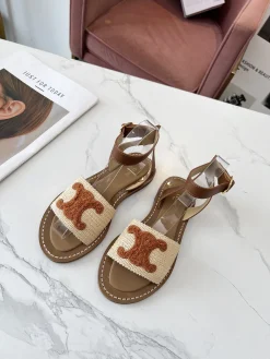 CELINE Sandals PP Woven Leather EU35-41 B00202608031101