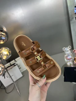 CELINE Sandals Vegetable-tanned Calfskin EU35-41 B00202608031725