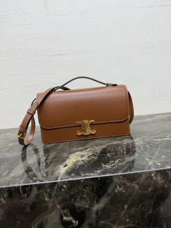 CELINE Shoulder Bags (Brown-Gold) One Size H80202608090901