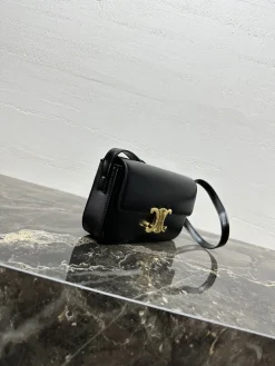Alternative view of CELINE Shoulder Bags Calfskin Leather (Black-Gold) 20X10X4CM F80202608090430