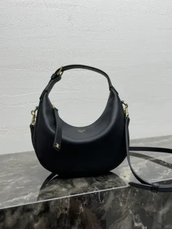 CELINE Shoulder Bags Calfskin Leather (Black-Gold) 21X24X5CM G20202608091008