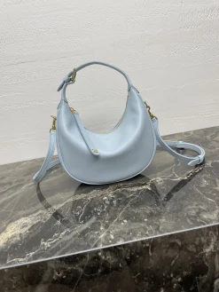 CELINE Shoulder Bags Calfskin Leather (Blue-Gold) 21X24X5CM G20202608091011