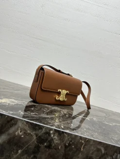 Alternative view of CELINE Shoulder Bags Calfskin Leather (Brown-Gold) 20X10X4CM F80202608090428