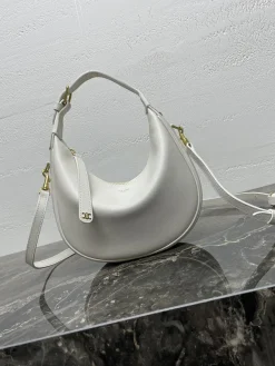 CELINE Shoulder Bags Calfskin Leather (White-Gold) 21X24X5CM G20202608091014