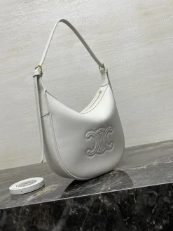 Alternative view of CELINE Shoulder Bags Calfskin Leather (White-Gold) 24X21X7CM G80202608091216