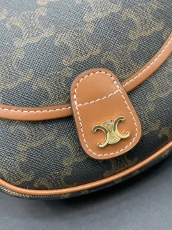 Alternative view of CELINE Shoulder Bags Canvas Calfskin (Brown-Gold) 15X11X4CM D80202608091409