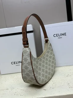 Alternative view of CELINE Shoulder Bags Coated Canvas Calfskin (Beige-Brown) 23X14X7CM E00202608091418
