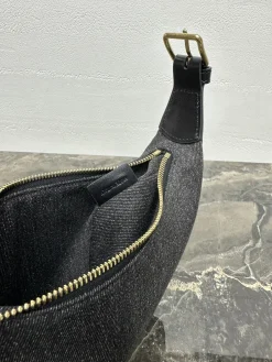 Alternative view of CELINE Shoulder Bags Denim Calf Leather (Black-Gold) 21X24X5CM E80202608090996