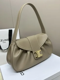 Alternative view of CELINE Shoulder Bags Leather (Beige-Gold) 33X19X9CM I00202608090864
