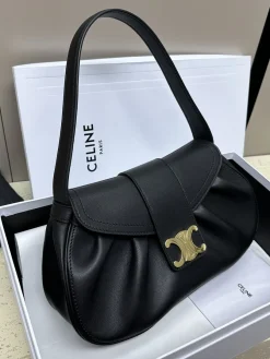 Alternative view of CELINE Shoulder Bags Leather (Black-Gold) 33X19X9CM I00202608090861