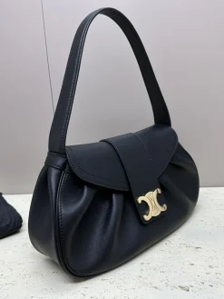 Alternative view of CELINE Shoulder Bags Leather (Black-Gold) 33X19X9CM I00202608090862