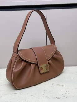 Alternative view of CELINE Shoulder Bags Leather (Brown-Gold) 33X19X9CM I00202608090859