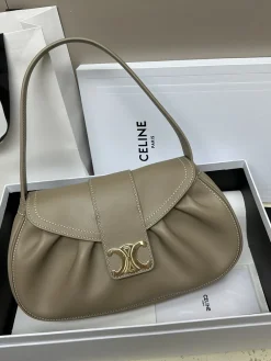CELINE Shoulder Bags Leather (Taupe-Gold) 33X19X9CM I00202608090863