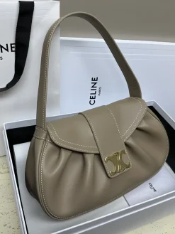 Alternative view of CELINE Shoulder Bags Leather (Taupe-Gold) 33X19X9CM I00202608090863