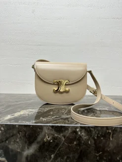 CELINE Shoulder Bags Metal Hardware (Beige-Gold) One Size G80202608090167