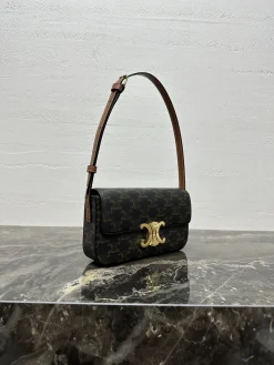 CELINE Shoulder Bags PVC Leather (Black-Brown) One Size F50202608090415