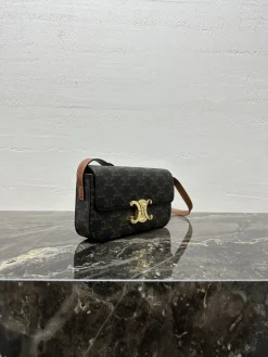 Alternative view of CELINE Shoulder Bags PVC Leather (Black-Gold) 20X10X4CM F50202608090416