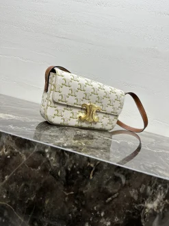 Alternative view of CELINE Shoulder Bags PVC Leather (White-Gold) 20X10X4CM F50202608090419