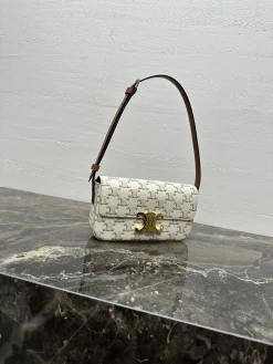 Alternative view of CELINE Shoulder Bags PVC Leather (White-Gold) One Size F50202608090418