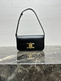 CELINE Shoulder Bags Stainless Steel (Black-Gold) One Size F80202608090429