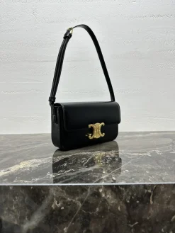 Alternative view of CELINE Shoulder Bags Stainless Steel (Black-Gold) One Size F80202608090429