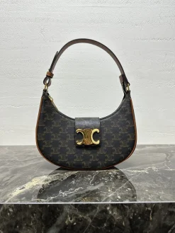 CELINE Shoulder Bags Steel Hardware (Black-Gold) One Size E80202608091525