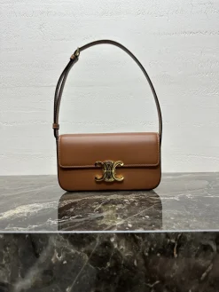 CELINE Shoulder Bags Steel Hardware (Brown-Gold) One Size F80202608090427