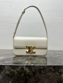 CELINE Shoulder Bags Steel Hardware (White-Gold) One Size F80202608090421