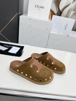 Alternative view of CELINE Slippers Suede Leather EU35-41 B00202608031701