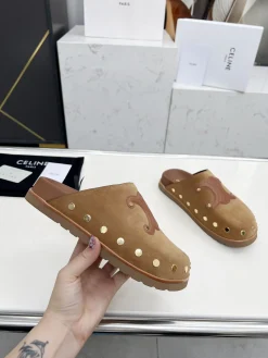 CELINE Slippers Suede Sheepskin EU35-41 B00202608031703