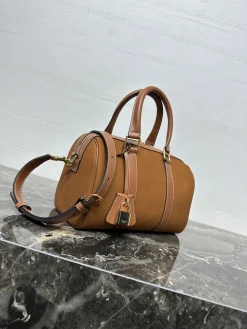 Alternative view of CELINE Top Handle Bags Suede Calfskin (Brown-Gold) 25X19X13CM I30202608090553