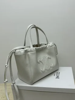 Alternative view of CELINE Totes Bags Calfskin Leather (White) 22X17X15CM G80202608091558