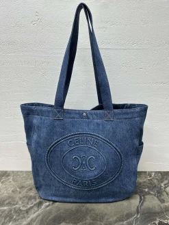 CELINE Totes Bags Denim (Blue) 50X37X12CM F80202608091223