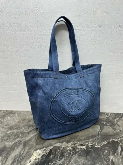 Alternative view of CELINE Totes Bags Denim (Blue) 50X37X12CM F80202608091223