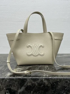 CELINE Totes Bags Grained Calfskin (Beige) 20X21X10 H00202608091571