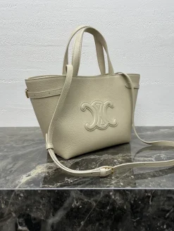 Alternative view of CELINE Totes Bags Grained Calfskin (Beige) 20X21X10 H00202608091571