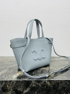 Alternative view of CELINE Totes Bags Grained Calfskin (Blue) 20X21X10 H00202608091569