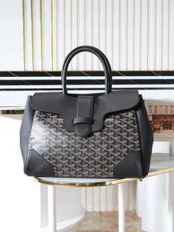 CELINE Totes Bags Leather (Black-Brown) 25X16X34CM F50202608091203
