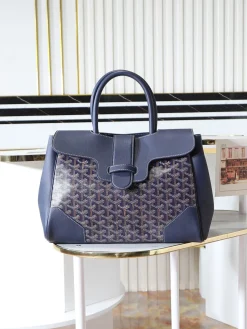 CELINE Totes Bags Leather (Blue-Brown) 25X16X34CM F50202608091206
