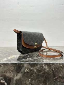 Alternative view of CELINE Wallet Bags Leather (Brown-Black) One Size F73202608090180