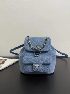 CHANEL Backpacks Bags (Blue-Gold) A100202608070006
