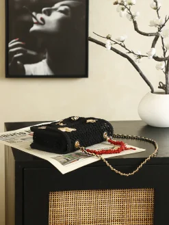Alternative view of CHANEL Beach Bags (Black-Red) 14X21X6CM A050202608070048