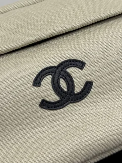 Alternative view of CHANEL Beach Bags Canvas Leather (Beige-Black) One Size I00202608070028