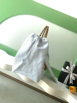 Alternative view of CHANEL Beach Bags Denim (Light Blue-Brown) 20X43X17CM H00202608070459